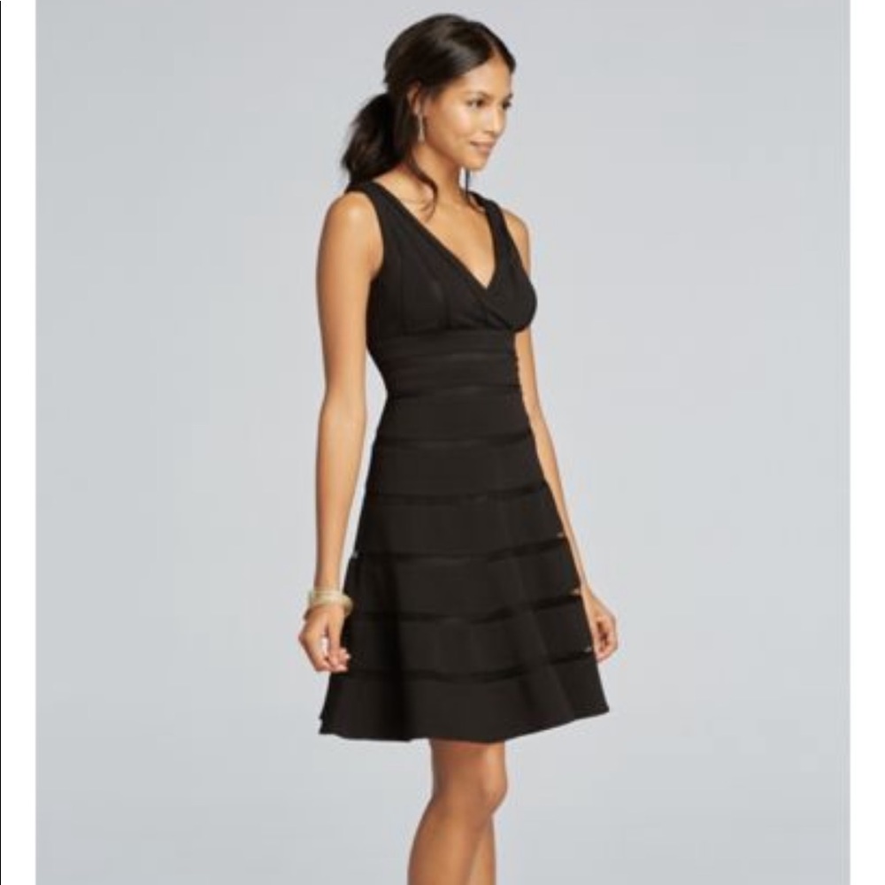Sleeveless Illusion Band Dress Black Dress 10